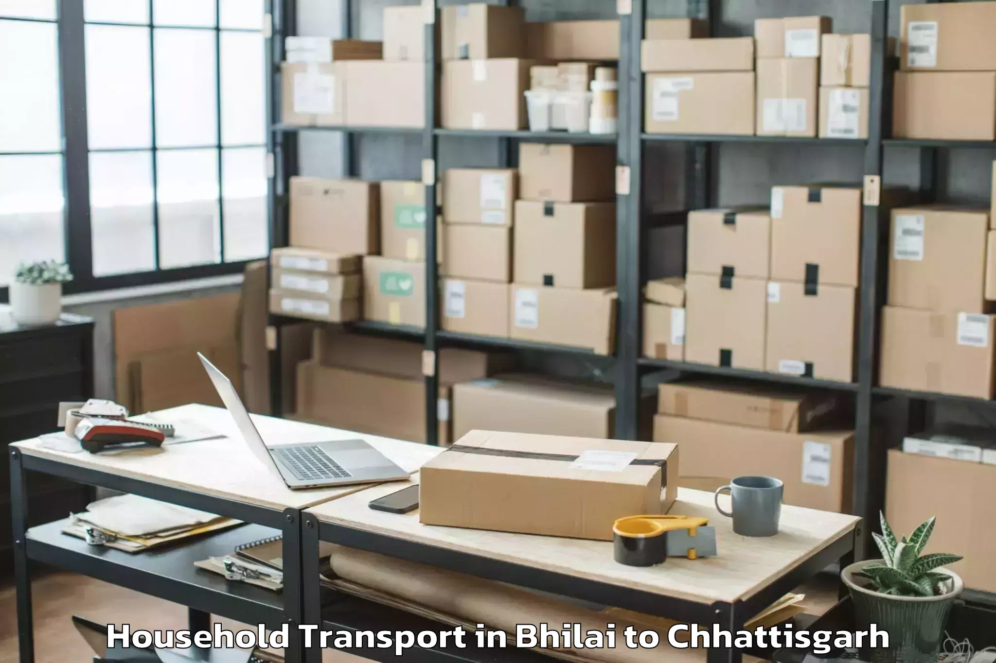 Bhilai to Chirimiri Household Transport Booking